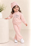 Baby Pink Hearts Velora Rib Fabric Suit