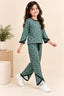 Green Butterfly Lustra Rib Fabric Suit