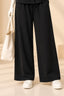 Black Linora Fabric Fabric Trouser