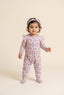 White Flowers RibLuxe Fabric Romper
