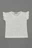 White Ruffle Sleeves T-shirt Top For Girls