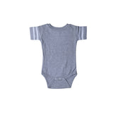 HAZEL GREY WITH STRIPES HALF BODY HALF SLEEVES ROMPER