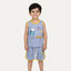 Sky Blue Snoopy Sando Suit For Boys