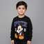 DULL BLACK MICKEY 28 PRINTED SWEATSHIRT FOR BOYS