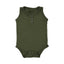 GREEN WITH BUTTONS ROMPER FOR SUMMERS