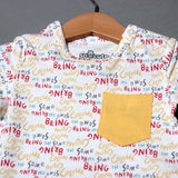 WHITE BRING ME SOME COLOUR PRINTED ROMPER FOR BOYS