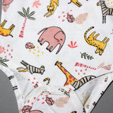 NEW WHITE ANIMALS PRINTED ROMPER FOR GIRLS