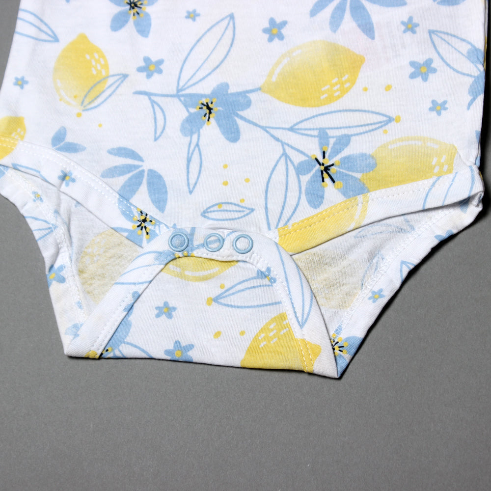 NEW WHITE LEMON PRINTED ROMPER FOR GIRLS