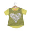YELLOW HEARTS FLOWER PRINTED T-SHIRT TOP FOR GIRLS