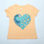 BLUE HEART PRINTED T-SHIRT