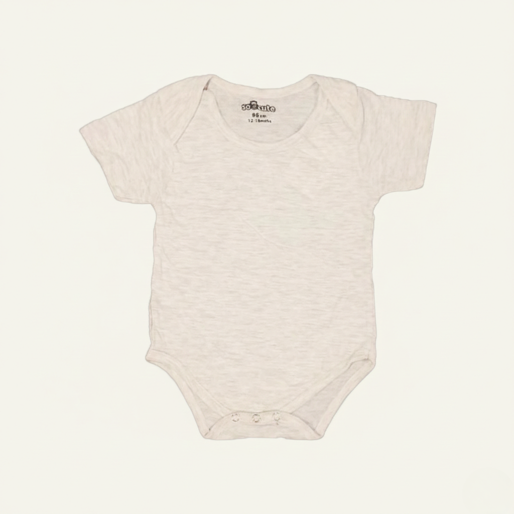 ASH WHITE BASIC PLAIN ROMPER FOR SUMMERS Main image