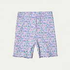 MULTI FLOWERS PRINT RIBBED FABRIC 3 QUARTER PAJAMA TROUSER