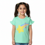 SEA GREEN RAINBOW STAR PRINTED T-SHIRT FOR GIRLS