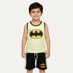 Yellow Bat-Man Sando Suit For Boys