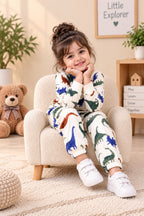 White Dino Cozy Luxe Suit