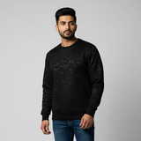 Black Pattern Sweatshirt For Mens