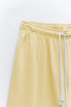 CREAM STRAIGHT FIT JOGGING TROUSER FOR WOMEN