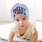 CREAM & BLUE "I LOVE NANI" PRINTED CAP UNISEX