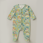 Blue Unicorn Print Romper For Winters