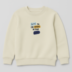 Cream Show Love Fleece Fabric Sweatshirt