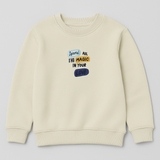 Cream Show Love Fleece Fabric Sweatshirt