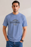 BLUE "ORIGINAL" PRINT T-SHIRT FOR MEN