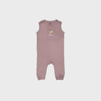 PURPLE RABBIT PRINT HALF BODY ROMPER