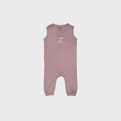 PURPLE RABBIT PRINT HALF BODY ROMPER