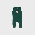 Load image into Gallery viewer, DARK GREEN TAKE A BREAK PRINT HALF BODY ROMPER
