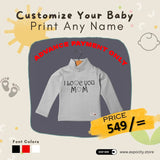 CUSTOMIZE YOUR NAME PRINT ON HAZEL GREY FULL SLEEVES HINECK