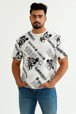 Load image into Gallery viewer, WHITE &quot;HARMONIOUS&quot; PRINT T-SHIRT FOR MEN
