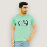 SEA GREEN "AUTHENTIC WEAR" PRINT T-SHIRT FOR MEN