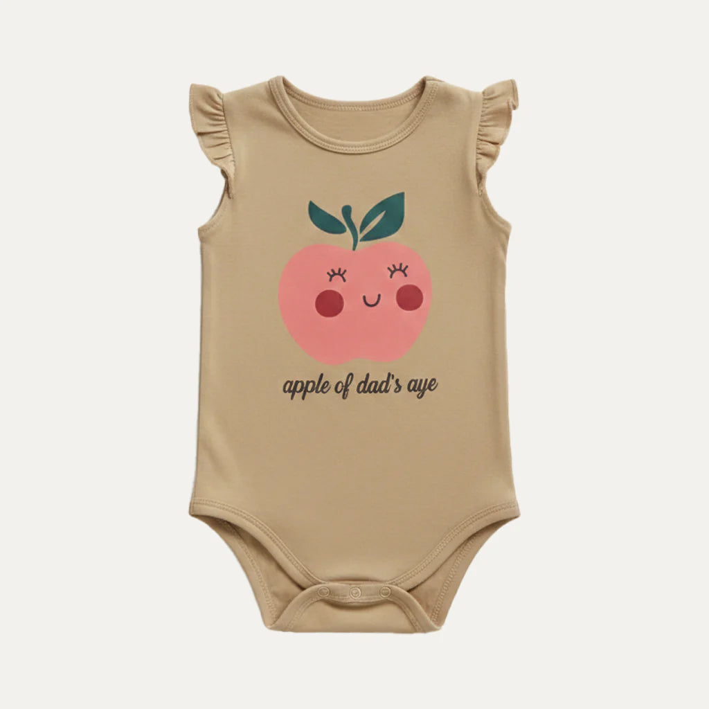 8 Colors Apple Print Half Body Romper For Summers