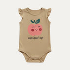 8 Colors Apple Print Half Body Romper For Summers
