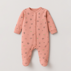 Pink Sea Animals Print Romper For Winters