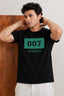 BLACK "007" PRINT T-SHIRT FOR MEN