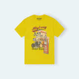 MUSTARD "HIGHWAY" PRINT T-SHIRT FOR MEN