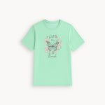 Load image into Gallery viewer, SEA GREEN KEEP YOUR FAITH PRINT T-SHIRT FOR WOMEN
