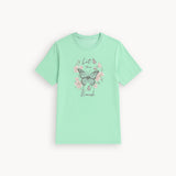 SEA GREEN KEEP YOUR FAITH PRINT T-SHIRT FOR WOMEN