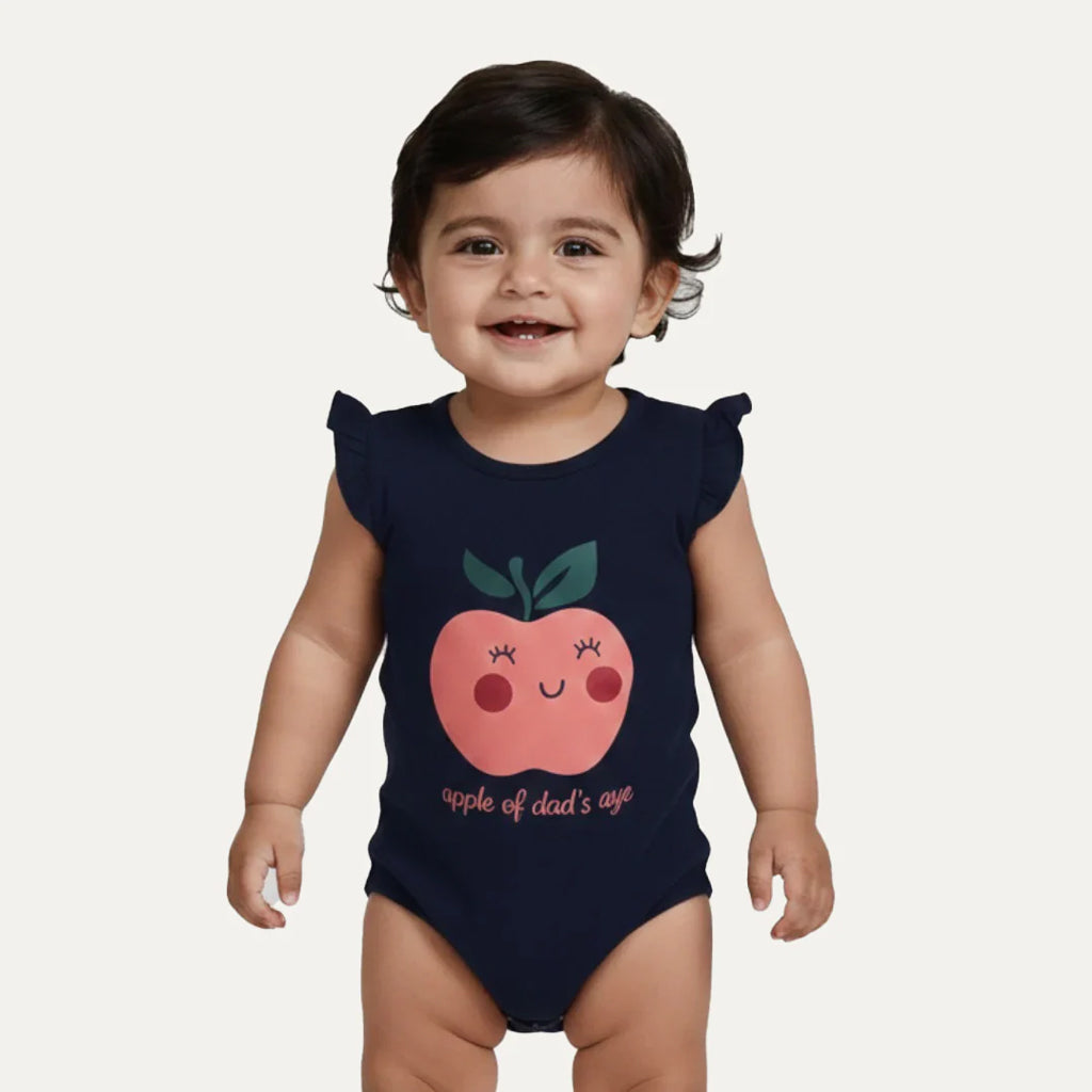 8 Colors Apple Print Half Body Romper For Summers