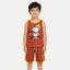 Brown Snoopy Sando Suit For Boys