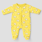 Yellow Sheep Print Romper For Winters