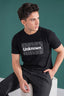 BLACK "UNKNOWN" PRINT T-SHIRT FOR MEN