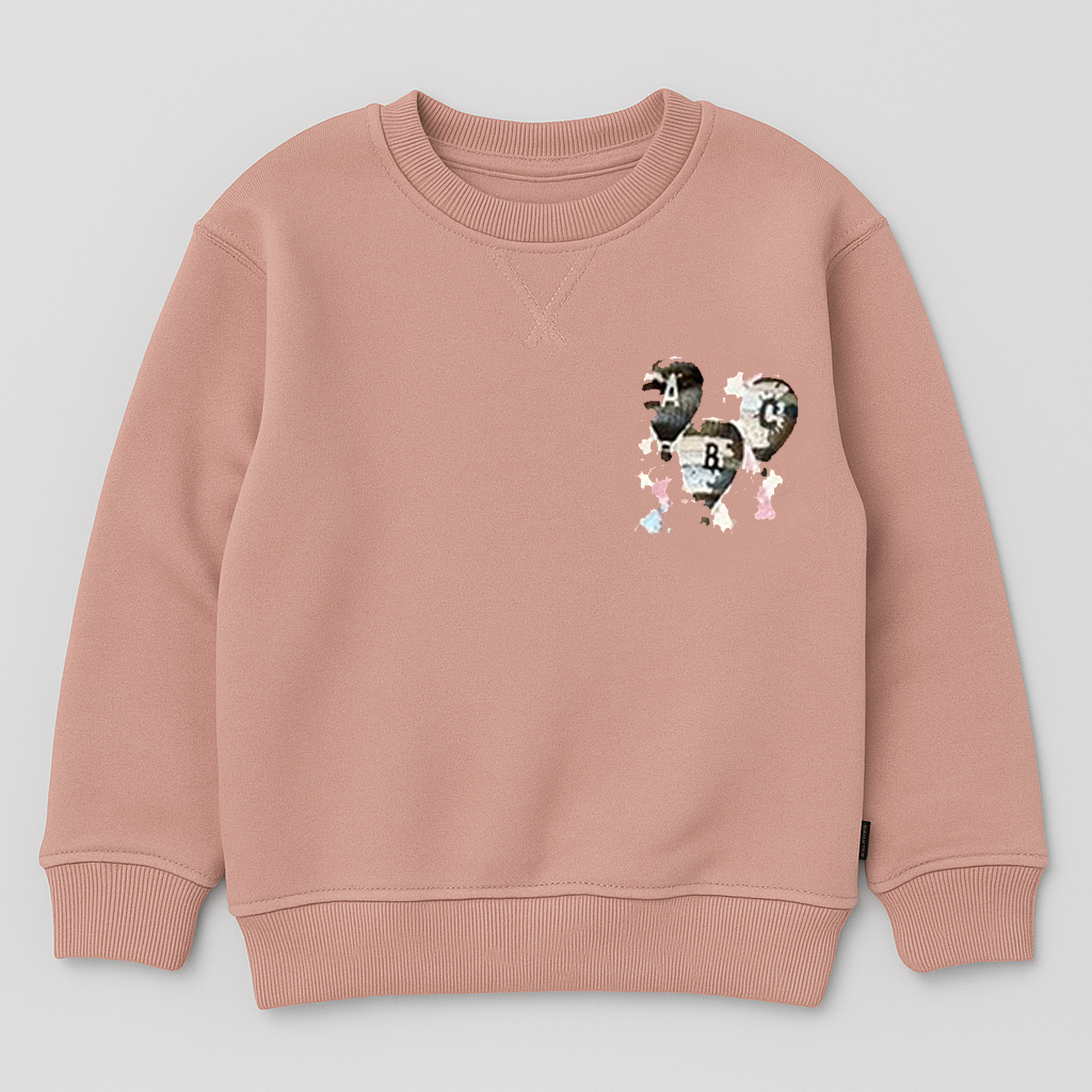 Dull Pink Ballon Terry Fabric Sweatshirt Secondary image