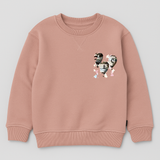 Dull Pink Ballon Terry Fabric Sweatshirt