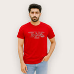 Load image into Gallery viewer, ORANGE &quot;TXS&quot; PRINT T-SHIRT FOR MEN
