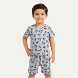 Grey Mickey Mouse Print Suit For Summers