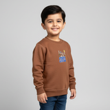 Brown Candle Terry Fabric Sweatshirt