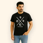 Load image into Gallery viewer, BLACK &quot;ROGER&quot; PRINT T-SHIRT FOR MEN

