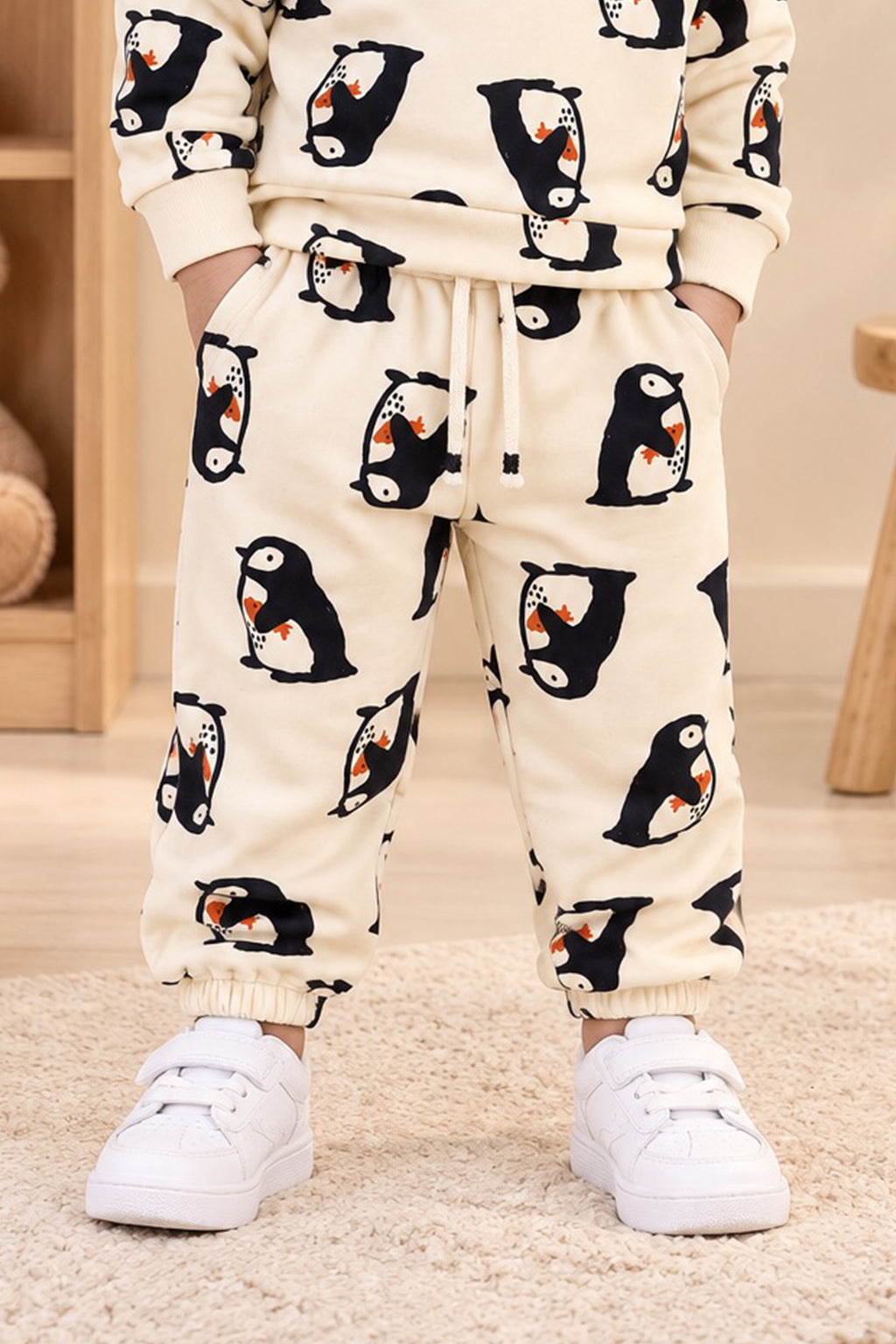 Beige Penguin Cozy Luxe Pajama